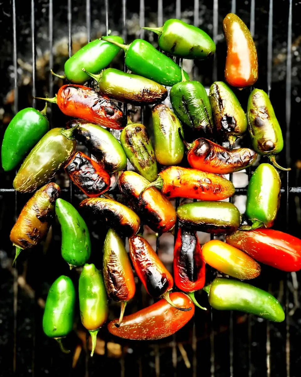Grilled jalapeños