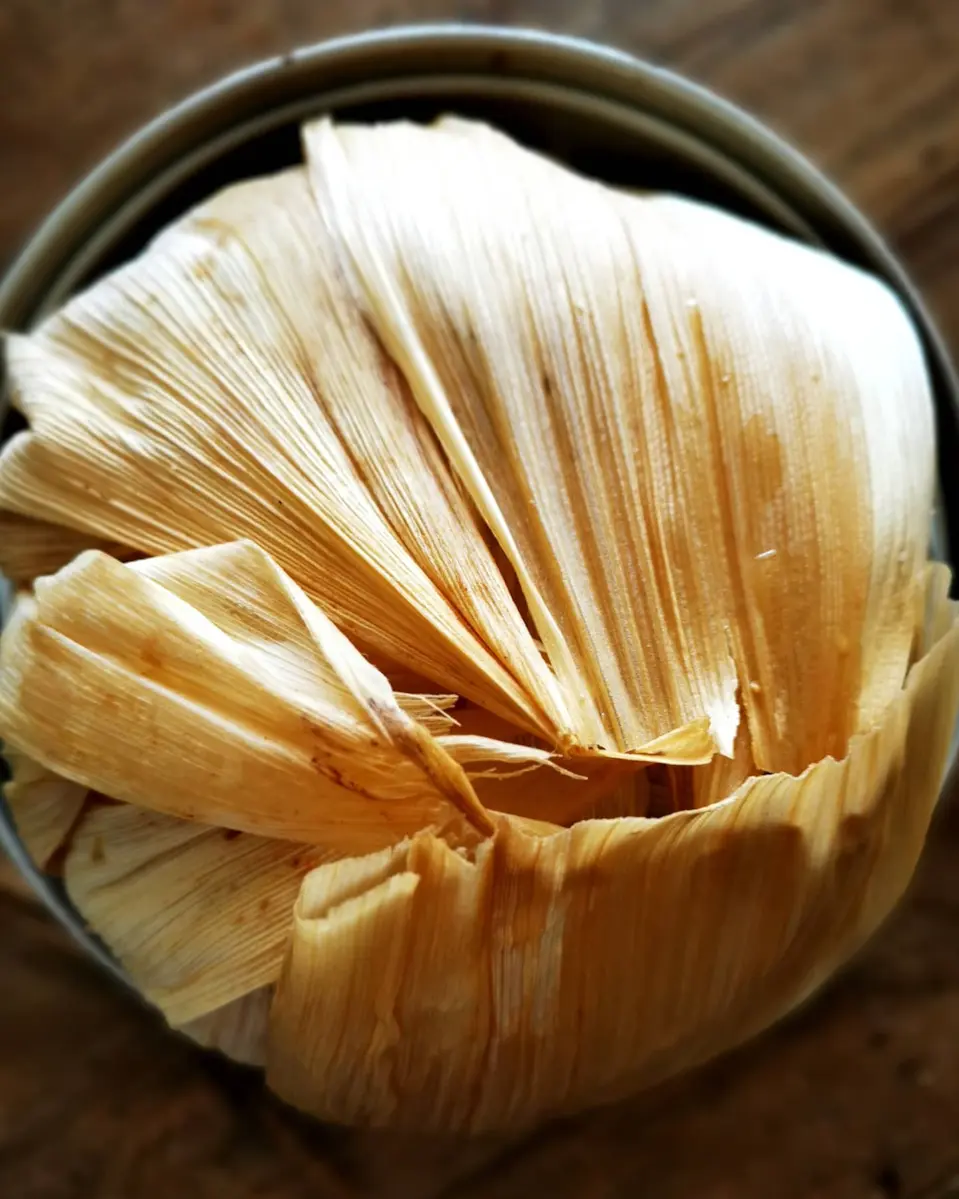 Corn husks ready for tamales